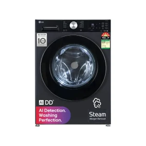 LG Washing Machine 10 kg Fully Automatic Front Load with In-built Heater Black (FHP1210Z3O)