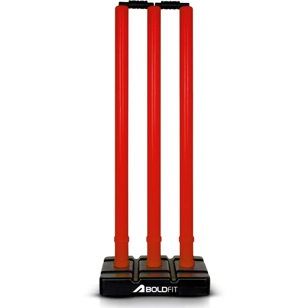 BOLDFIT Wickets Cricket Stumps Plastic Stump Stand Wicket Stump Cricket Stump Full Size