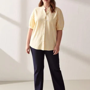 Sheetal Associates women's regular fit striped mandarin collar casual shirt with stylish and comfortable everyday design